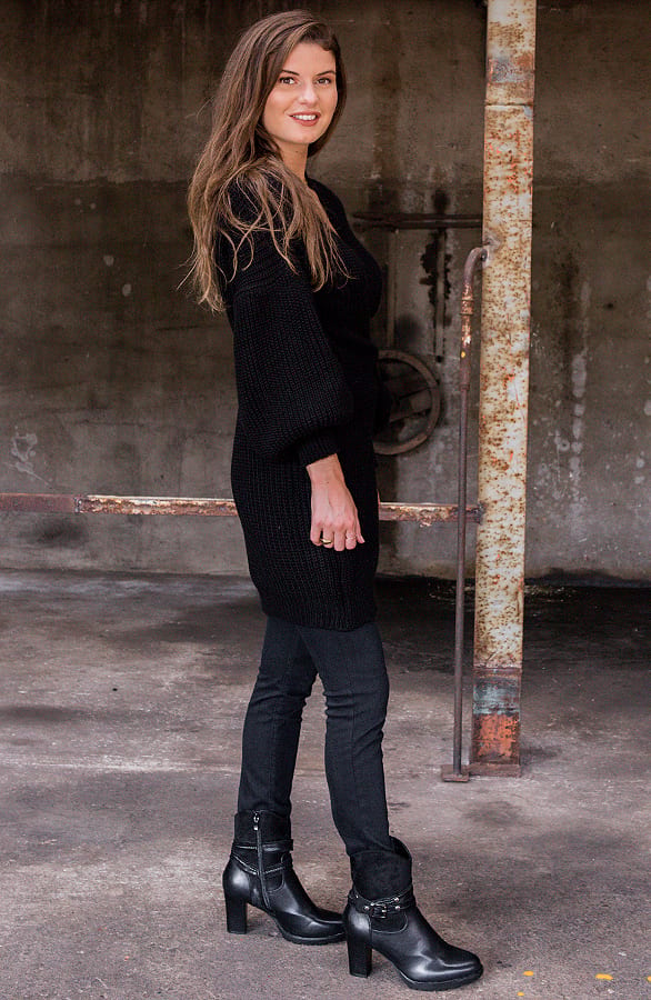 Strik Vest Lang Eliza Zwart – shoparchief — foto 3