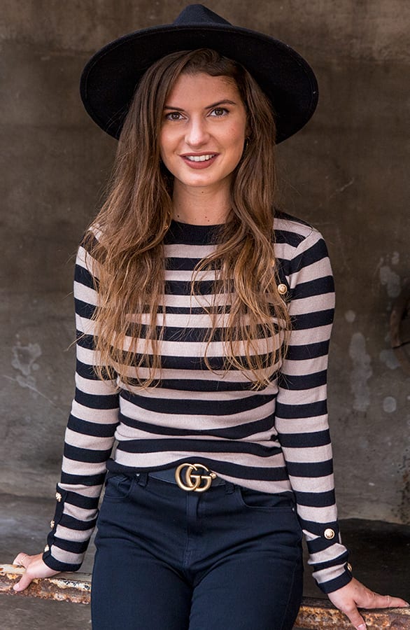 Sailor Strepen Trui Quinn Taupe – shoparchief — foto 3