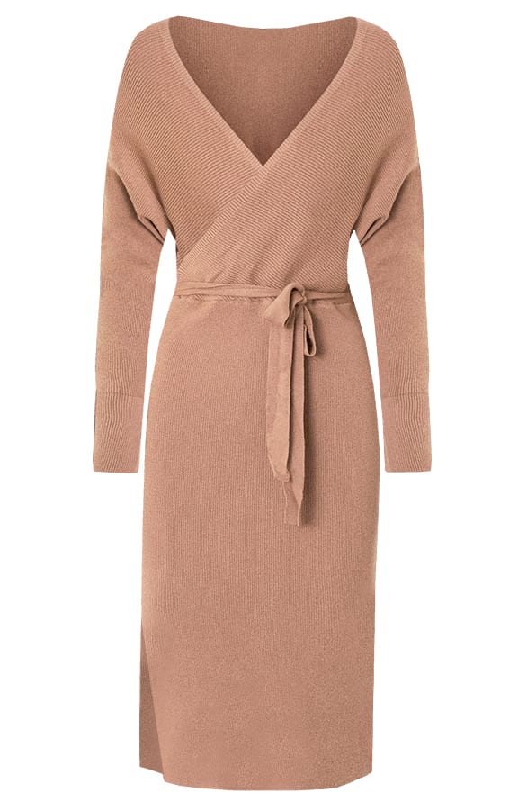 Stretch Omslag Jurk Mia Camel – shoparchief