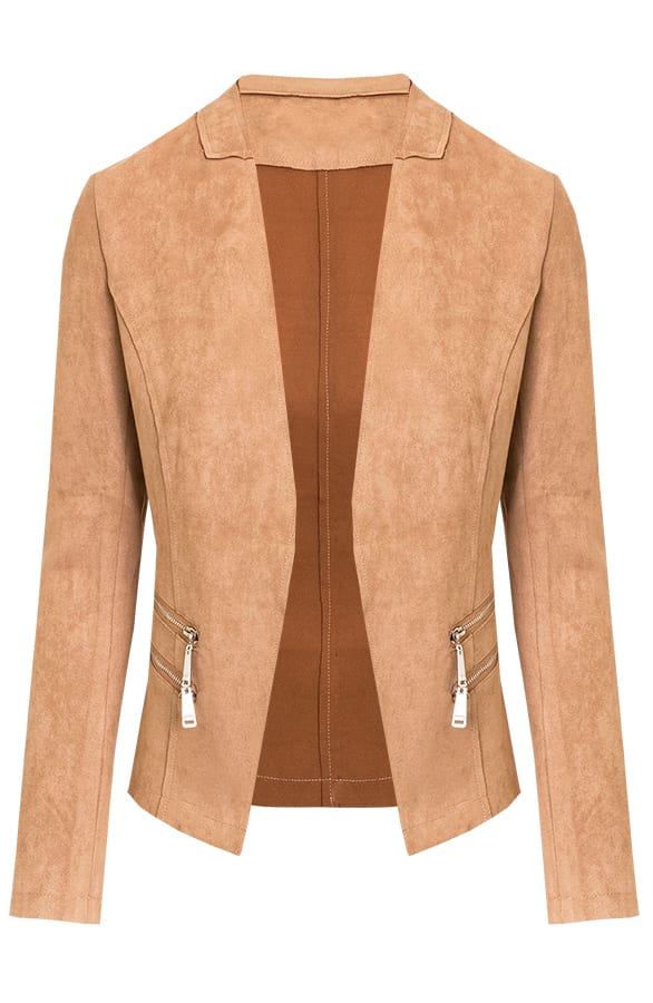 Suede Blazer Abby Taupe – shoparchief