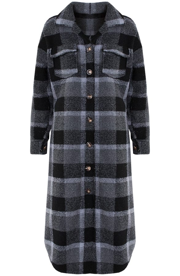 Woven Jacket Geblokt Lauren Grijs – shoparchief — foto 6