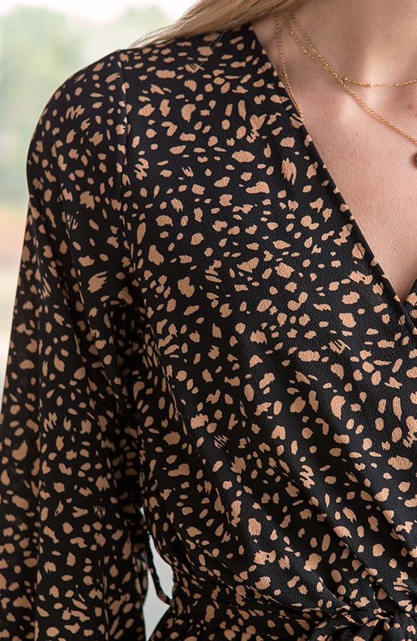 Cheetah Jurk Fenna Zwart Camel – shoparchief — foto 4