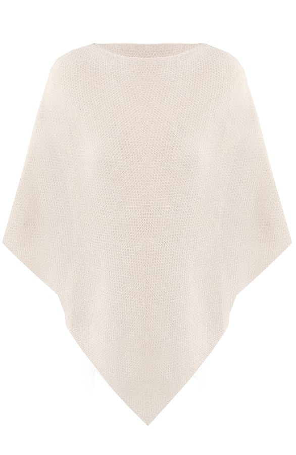 Gebreide Poncho Bibi Beige – shoparchief