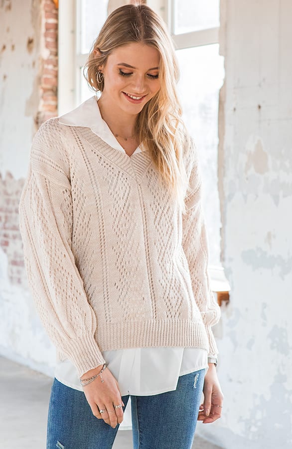 Gehaakte Trui Juna Beige – shoparchief — foto 2