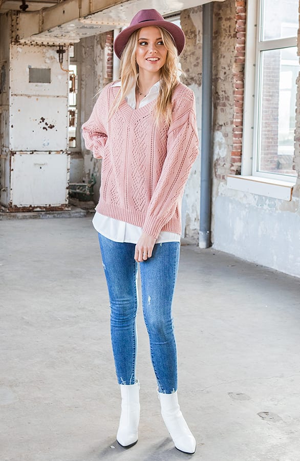 Gehaakte Trui Juna Dust Roze – shoparchief — foto 4