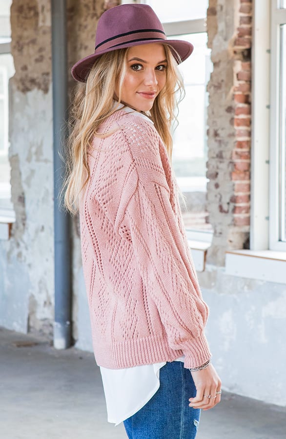 Gehaakte Trui Juna Dust Roze – shoparchief — foto 3