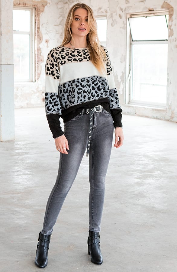 Gestreepte Panter Trui Lexi – shoparchief — foto 2
