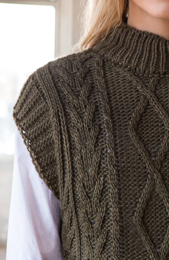 Kabel Spencer Met Col Aiva Legergroen – shoparchief — foto 4