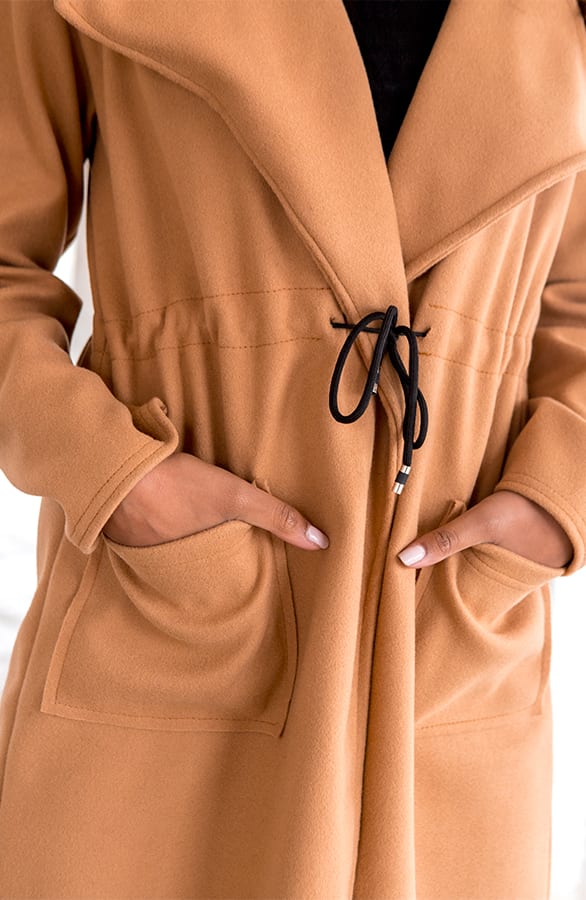 Lange Trenchcoat Jada Camel – shoparchief — foto 4