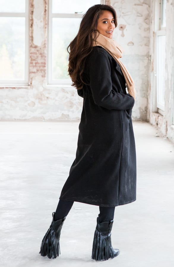 Fringe Boots Leer Alyssa Zwart – shoparchief — foto 6