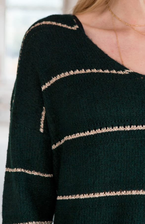 Oversized Gestreepte Tuniek Aïcha Smaragd – shoparchief — foto 5
