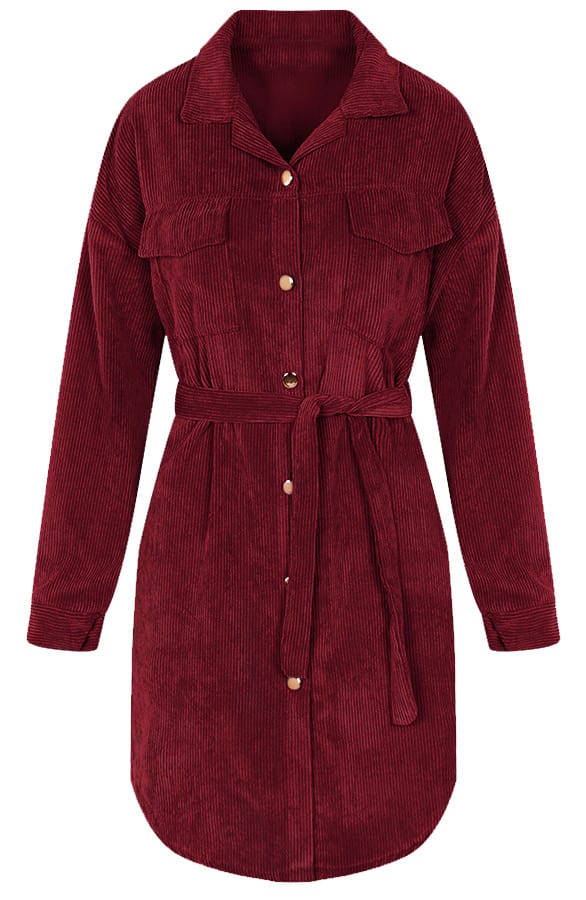 Peggy Corduroy Jurk Bordeaux – shoparchief