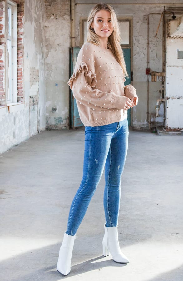 Parel Trui Lizzy Taupe – shoparchief — foto 3