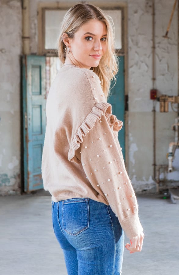 Parel Trui Lizzy Taupe – shoparchief — foto 2