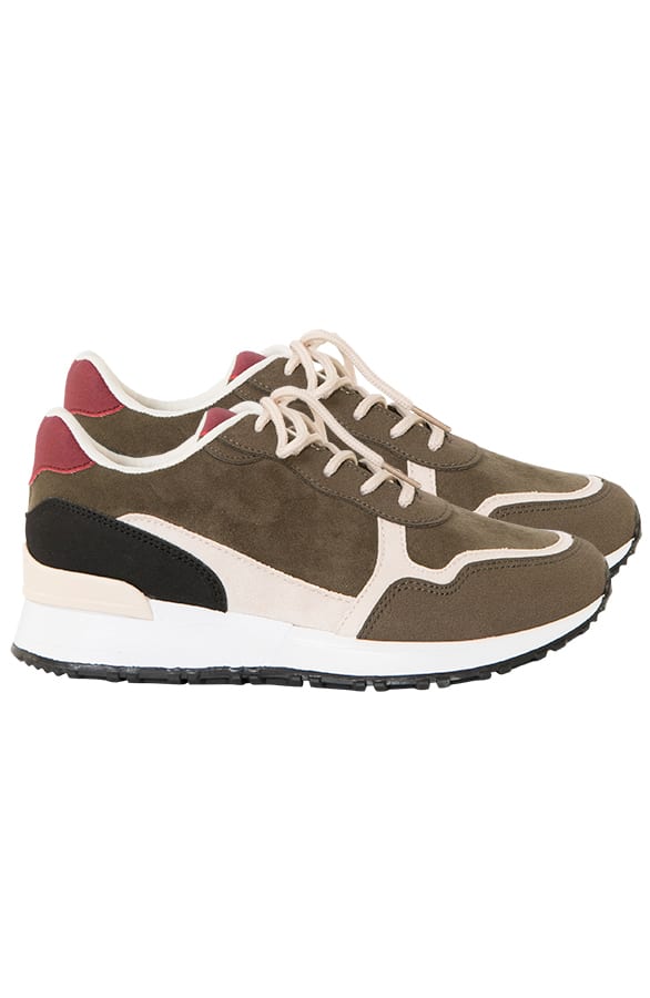 Sneakers Suede Logan Legergroen – shoparchief