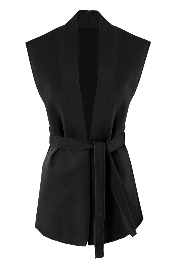 Soft Vest Met Strik Caro Zwart – shoparchief