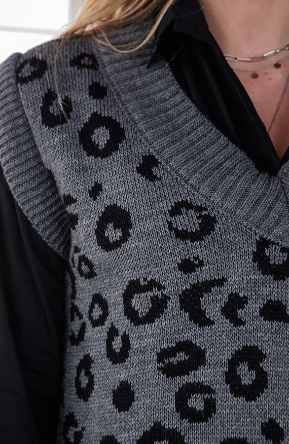 Spencer Met Panterprint Gina Grijs – shoparchief — foto 5