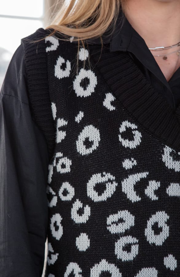 Spencer Met Panterprint Gina Zwart – shoparchief — foto 3