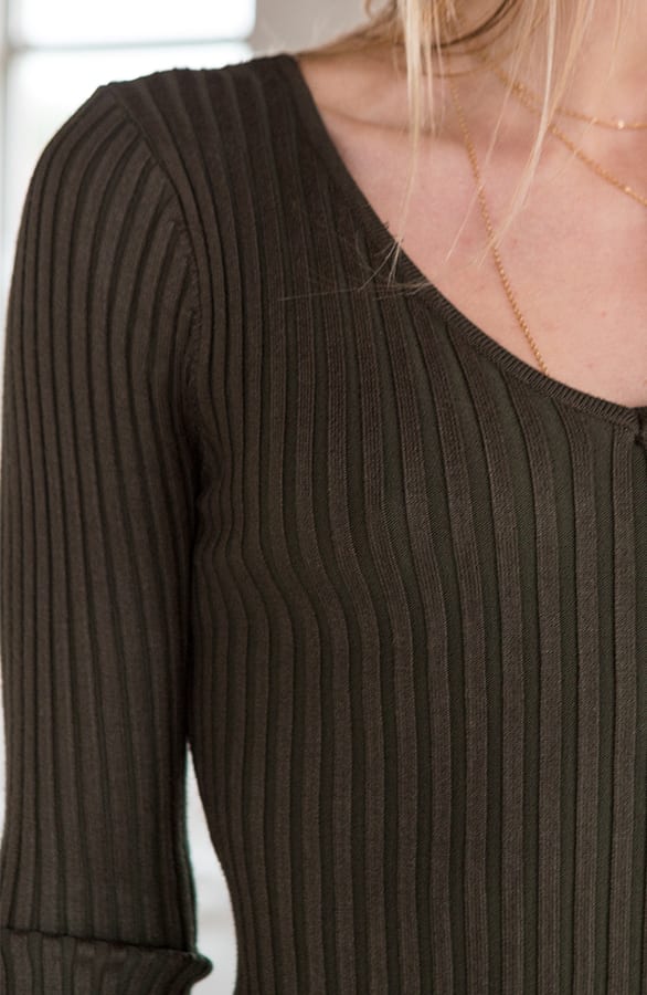 Stretch Rib Jurk Nola Army – shoparchief — foto 4