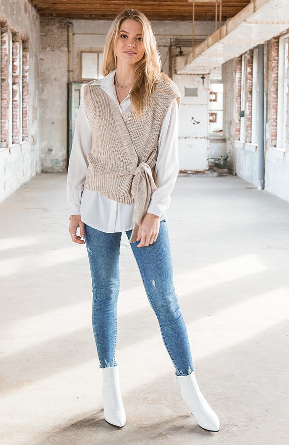Strik Vest Spencer Vivian Beige – shoparchief — foto 4