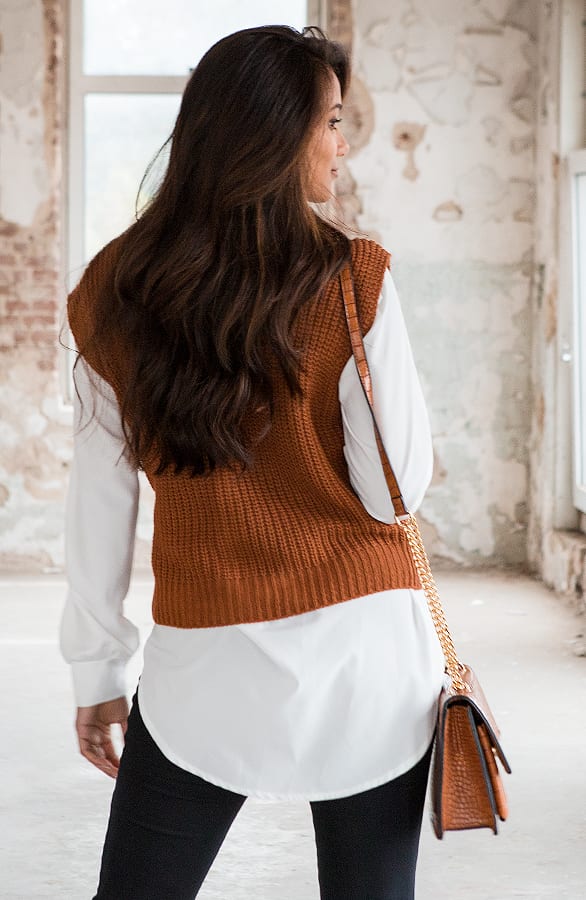 Strik Vest Spencer Vivian Cognac – shoparchief — foto 3