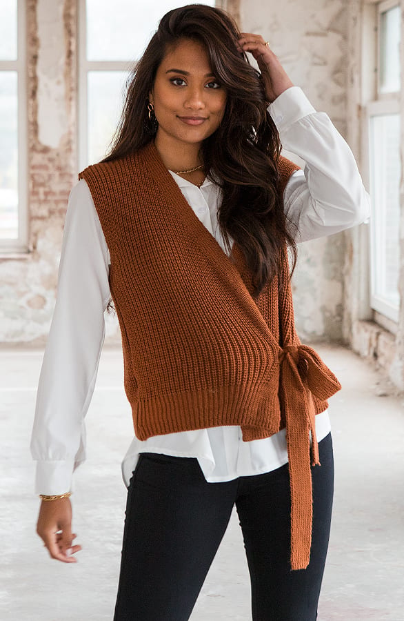 Strik Vest Spencer Vivian Cognac – shoparchief — foto 2