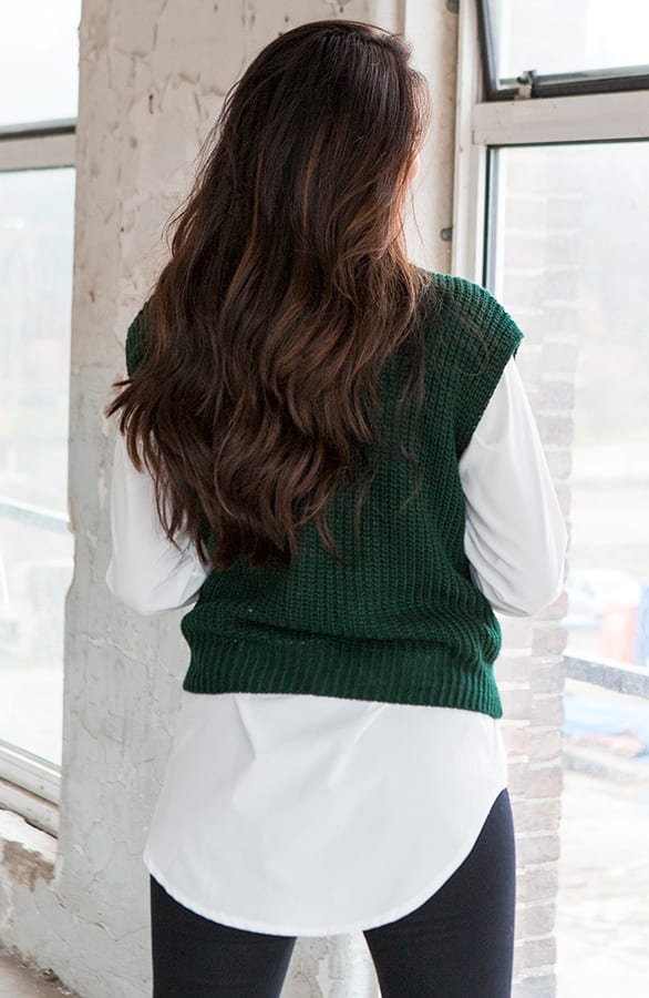 Strik Vest Spencer Vivian Smaragd – shoparchief — foto 3