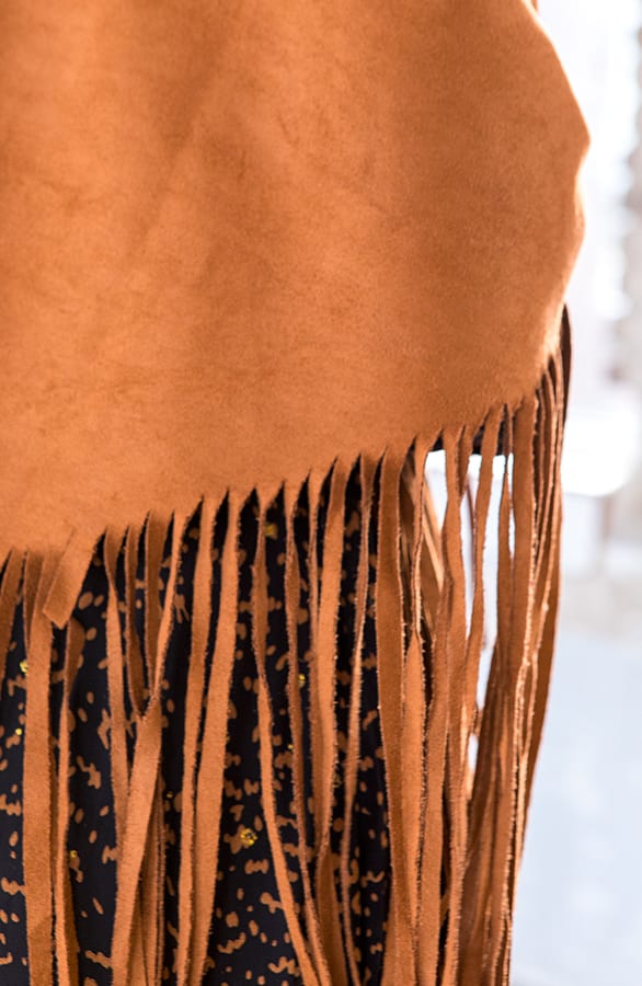 Suede Poncho Quirine Cognac – shoparchief — foto 5