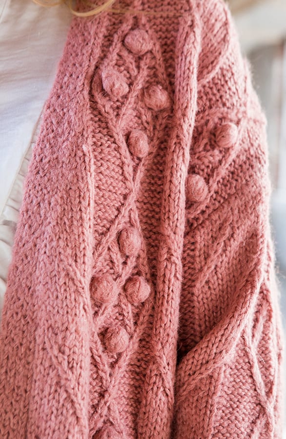 Vest Met Pompons Gebreid Teresa Roze – shoparchief — foto 3