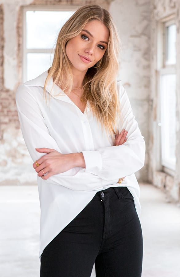 Basic Blouse Dames Helen Wit – shoparchief — foto 2