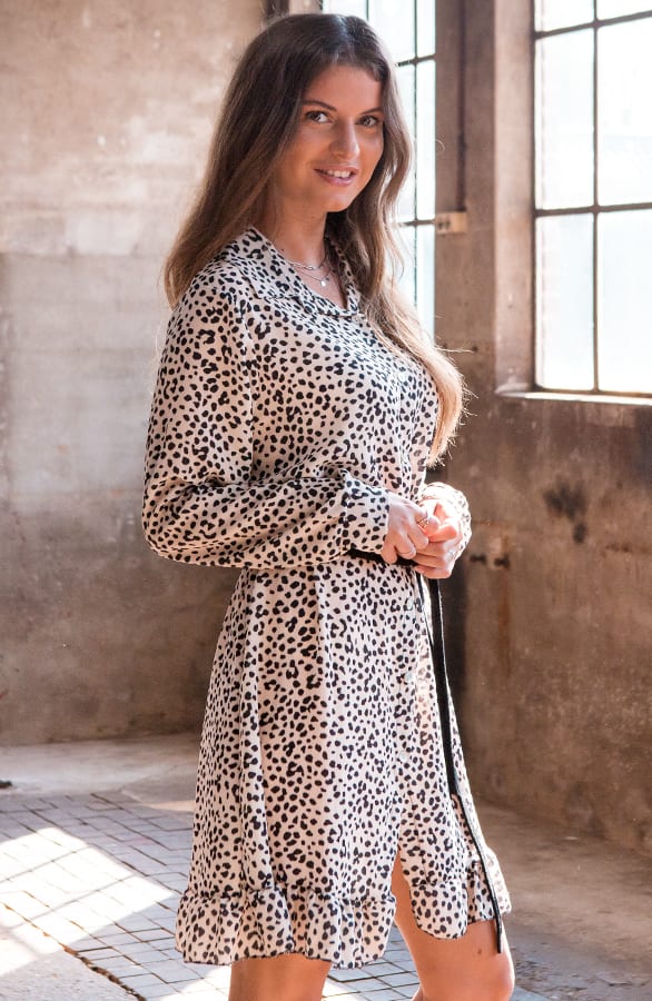 Cheetah Jurk Fay Beige – shoparchief — foto 3