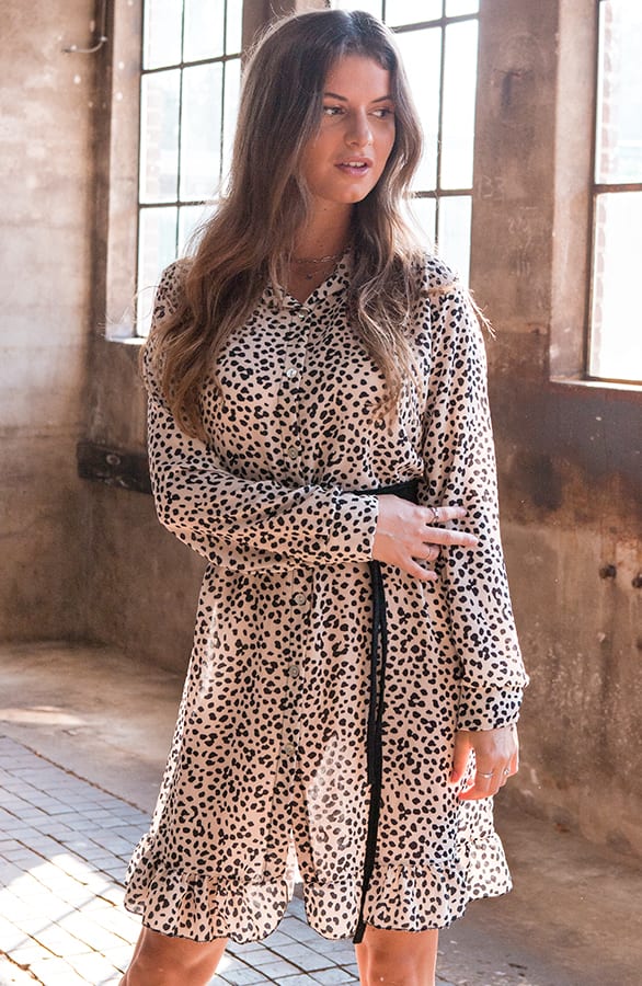 Cheetah Jurk Fay Beige – shoparchief — foto 5