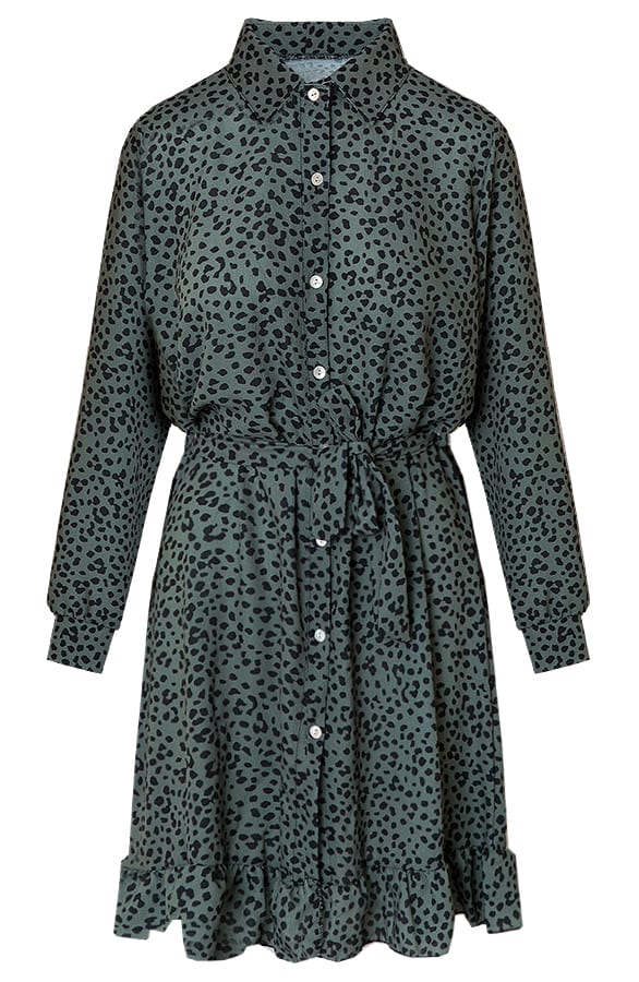 Cheetah Jurk Fay Legergroen – shoparchief