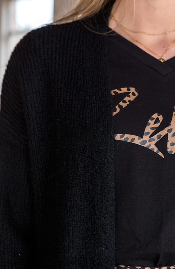 Gebreid Vest Ava Zwart – shoparchief — foto 4