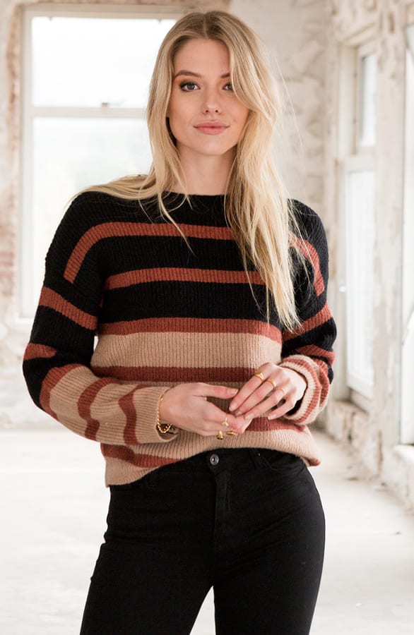 Gestreepte Ribstof Trui Noah – shoparchief