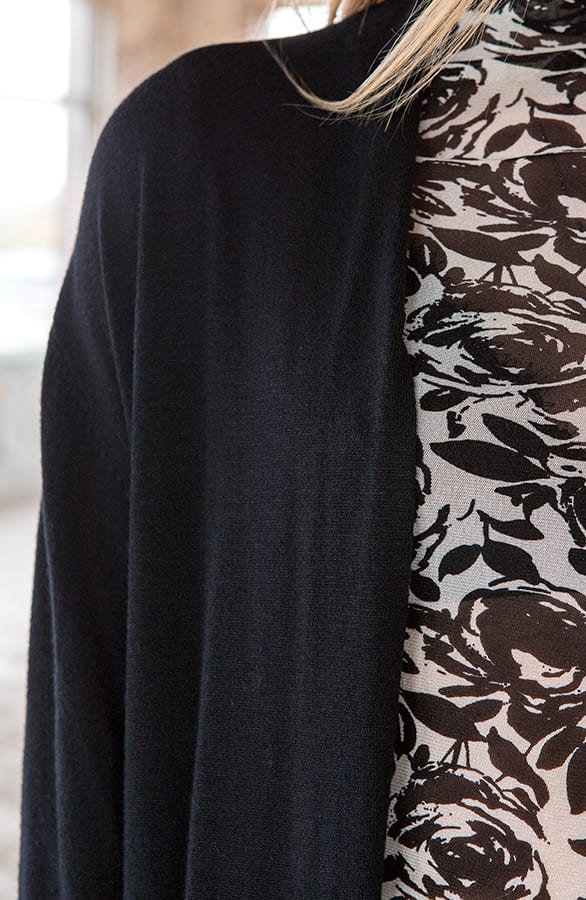 Long Jersey Cardigan Amelia Black – shoparchief — foto 3