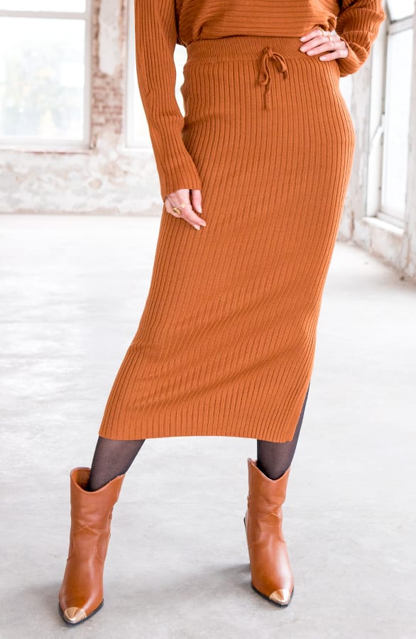 Maureen Twinset Rok Cognac – shoparchief