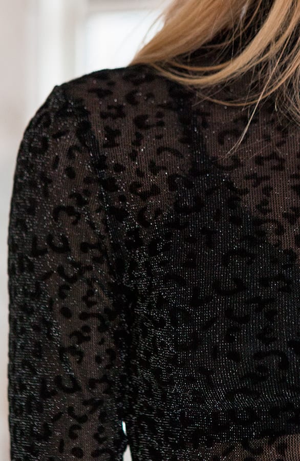 Mesh Top Leopard Puck Zwart – shoparchief — foto 3