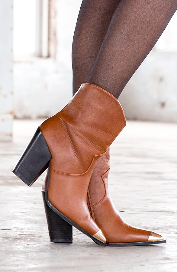 Metallic Boots Izzy Cognac – shoparchief — foto 2