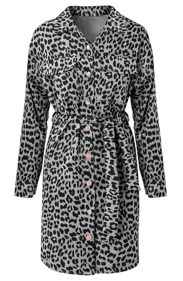 Panter Corduroy Jurk Nicole Grijs – shoparchief