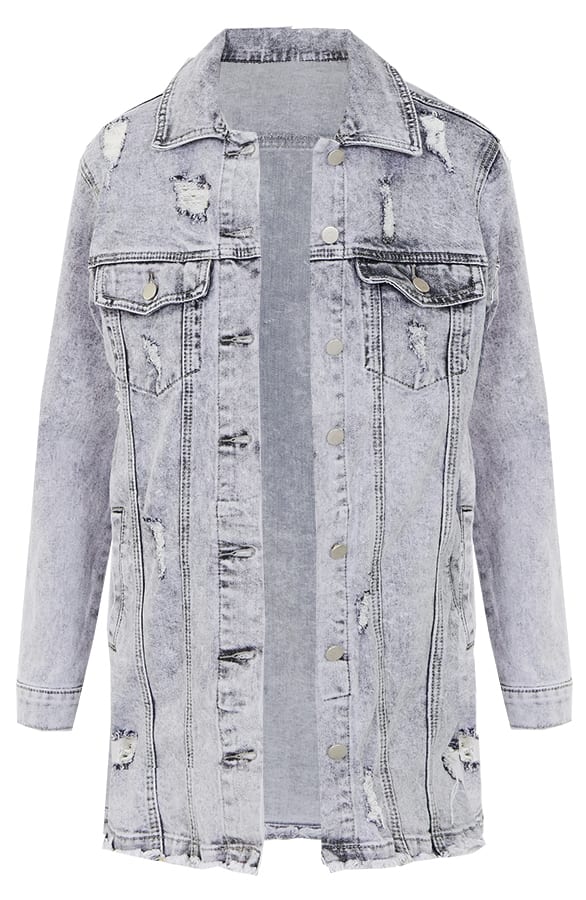 Sarah Denim Jacket Grey – shoparchief