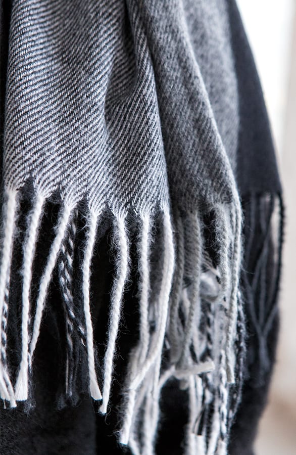 Sjaal Geblokt Cashmere Vera Grijs – shoparchief — foto 3