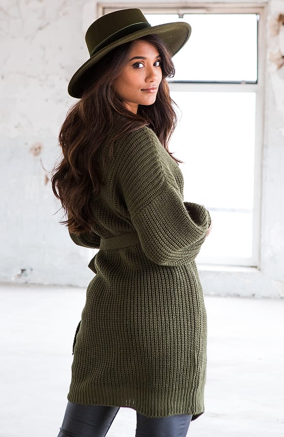 Strik Vest Lang Eliza Army – shoparchief — foto 3