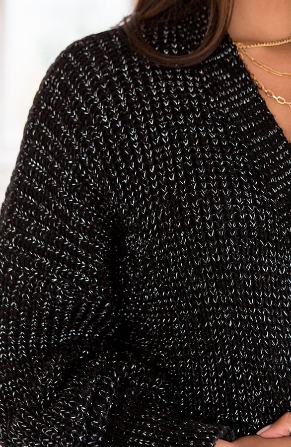 Strik Vest Ruby Lurex Zwart – shoparchief — foto 4