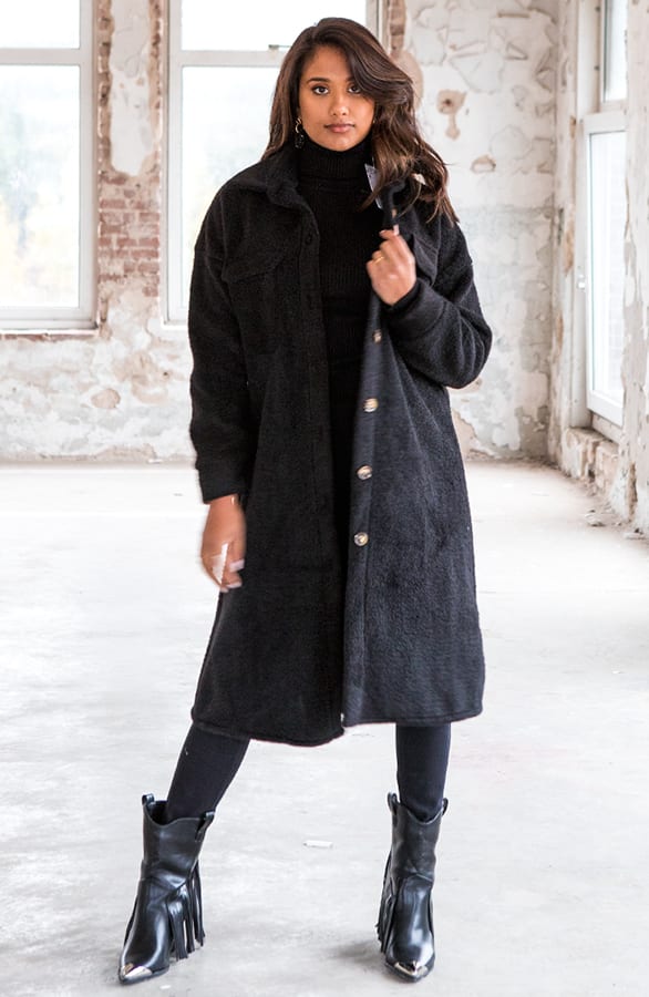 Woven Jacket Lieve Zwart – shoparchief