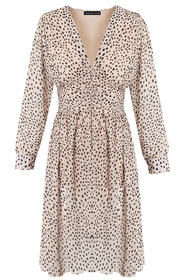 Jurk Met Cheetahprint Fiona Beige – shoparchief