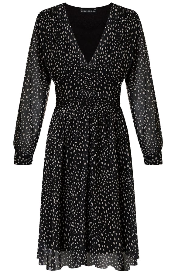 Jurk Met Cheetahprint Fiona Zwart – shoparchief