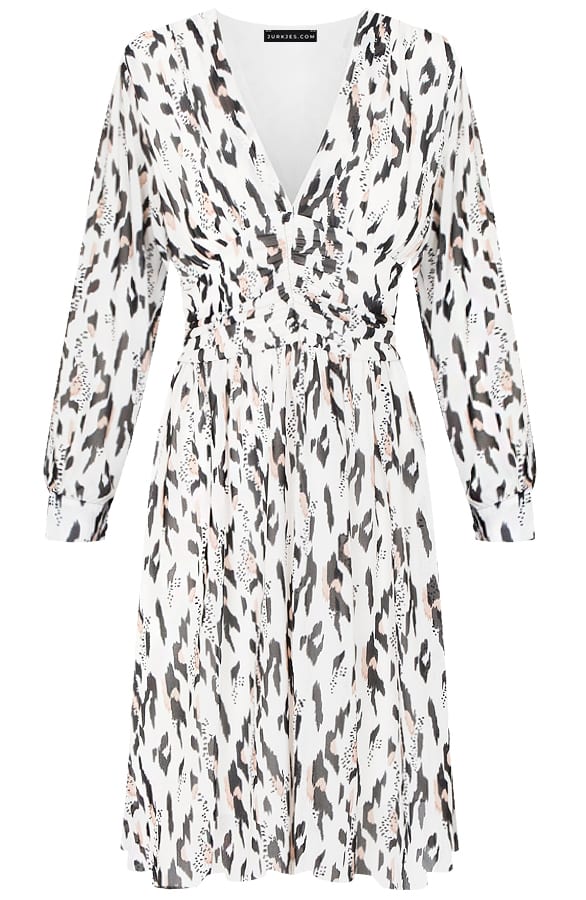 Jurk Met Panterprint Fiona Beige – shoparchief