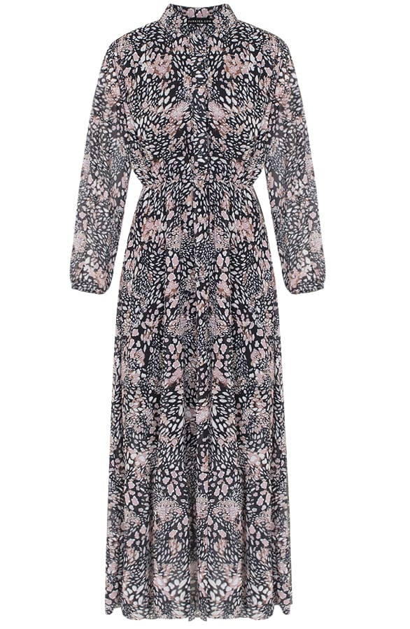 Panter Jurk Lang Donna Zwart – shoparchief
