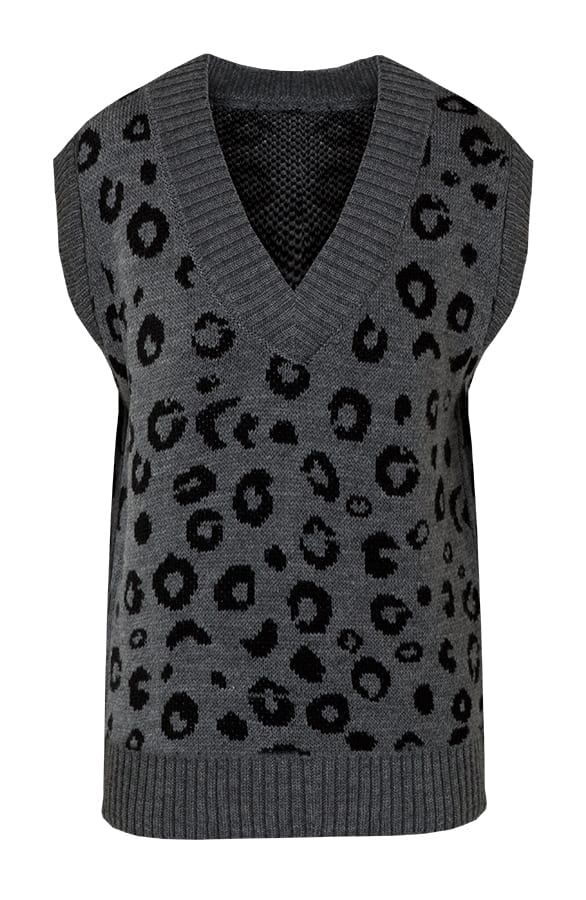 Spencer Met Panterprint Gina Grijs – shoparchief